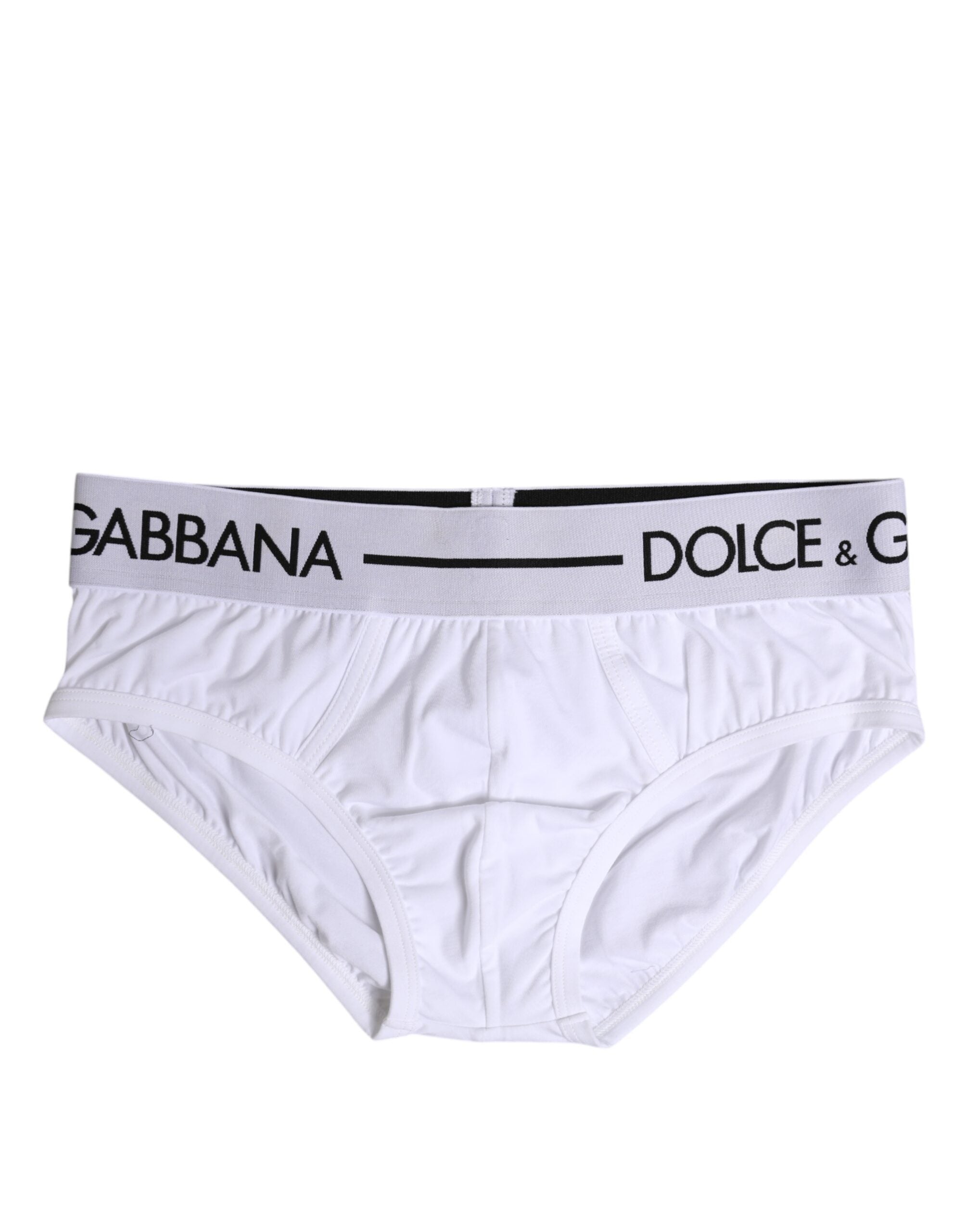 Dolce &amp; Gabbana Weiße Baumwoll-Stretch-Slips