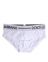 Dolce &amp; Gabbana Weiße Baumwoll-Stretch-Slips