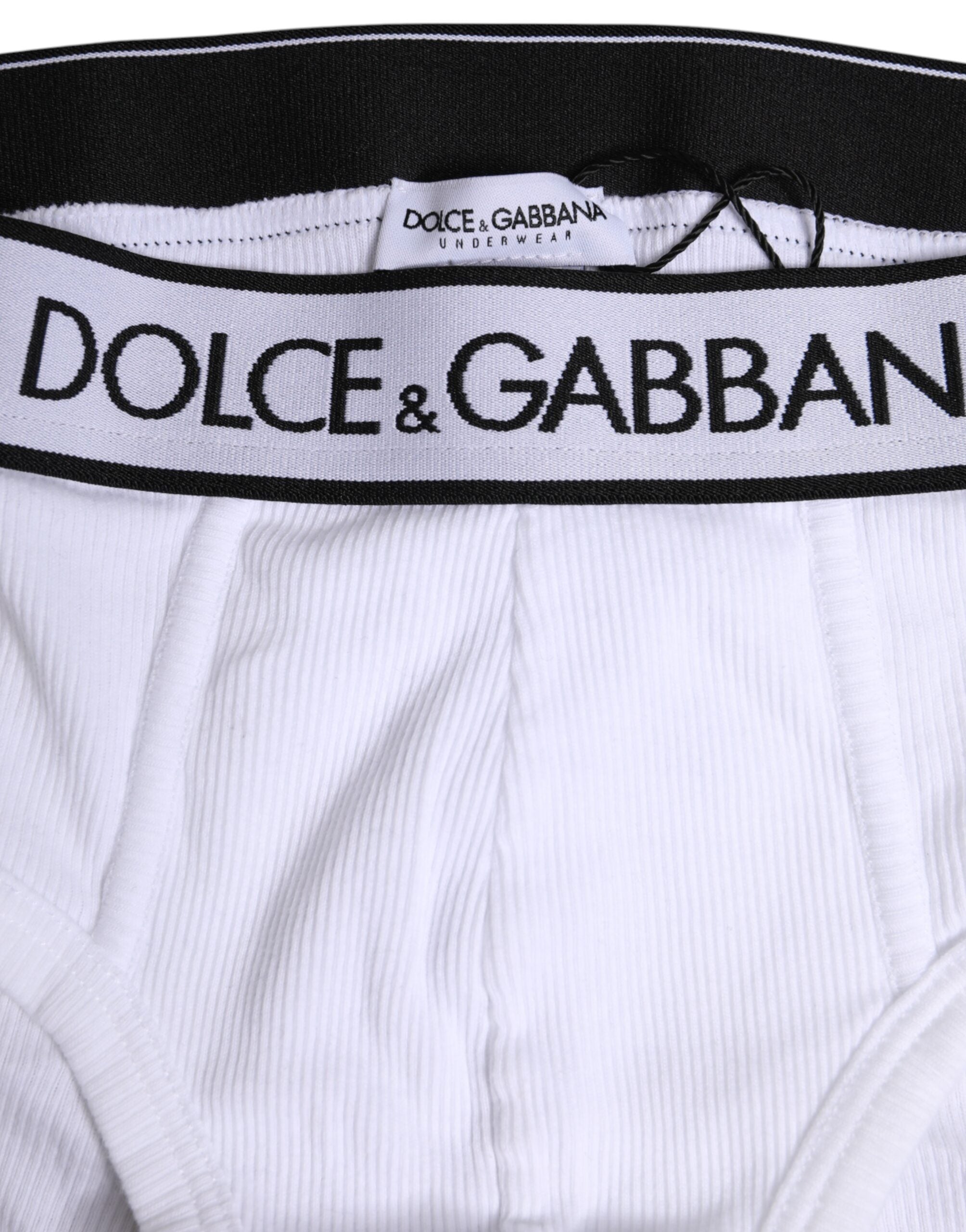 Dolce &amp; Gabbana Weiße Baumwoll-Stretch-Slips