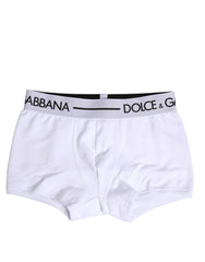 Dolce &amp; Gabbana Weiße Baumwoll-Stretch-Boxershorts (Regular)
