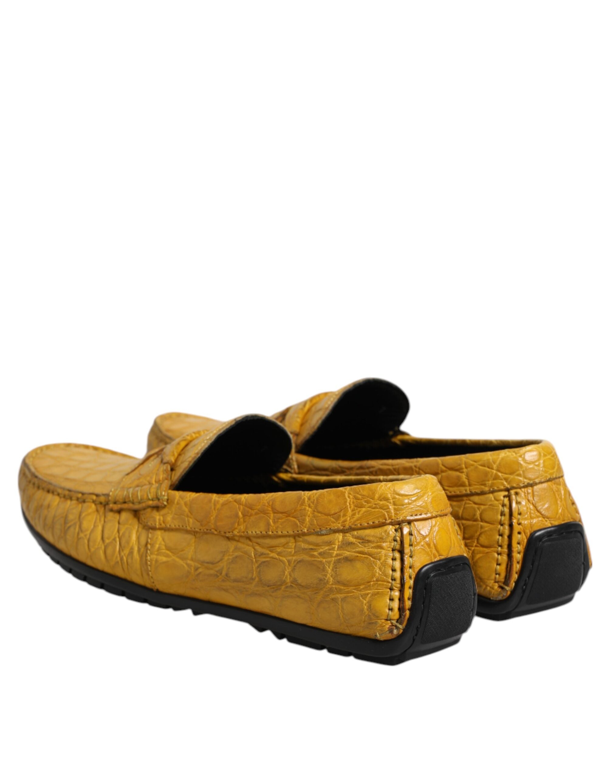 Mocassins Dolce &amp; Gabbana en cuir exotique jaune