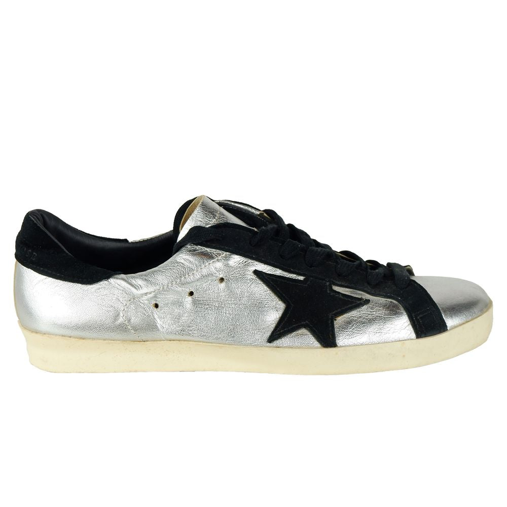 Baskets Golden Goose en cuir de veau gris