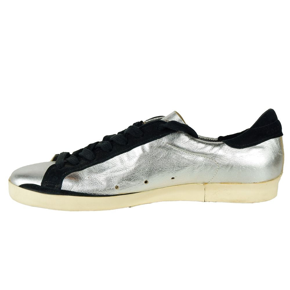 Baskets Golden Goose en cuir de veau gris