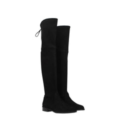 Stuart Weitzman Black Leather Over The Knee