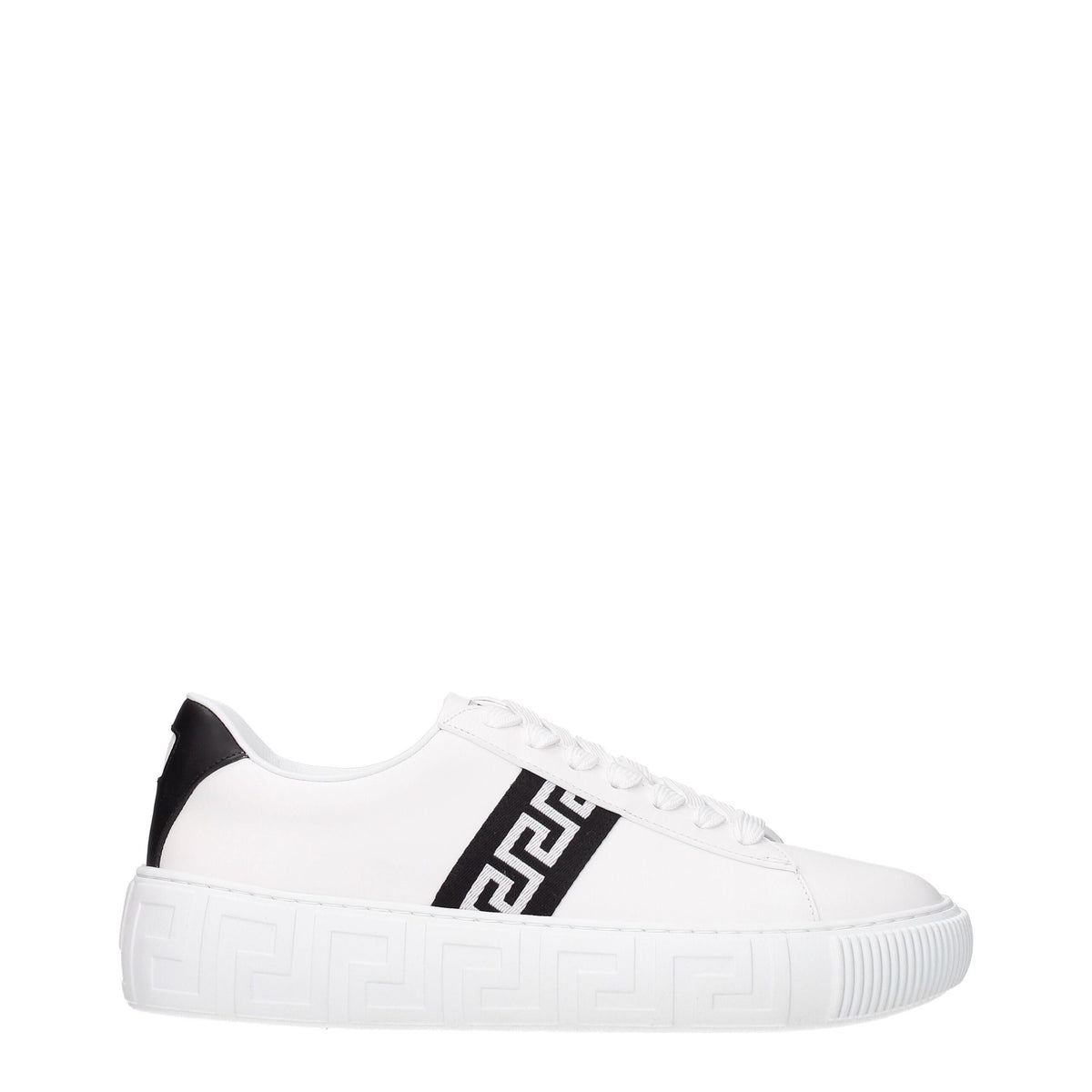 Baskets Versace en cuir blanc