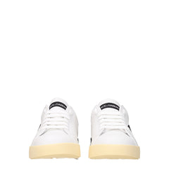 Dolce & Gabbana White Leather Low Tops