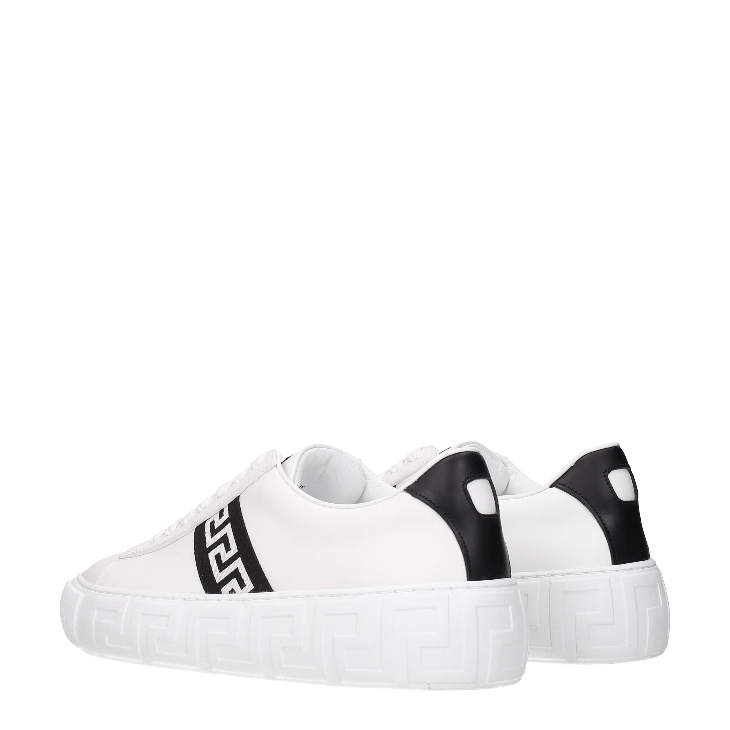 Baskets Versace en cuir blanc