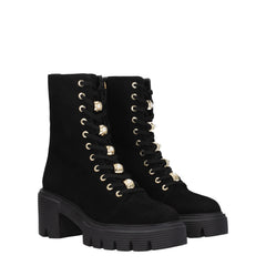 Bottines Stuart Weitzman en cuir noir