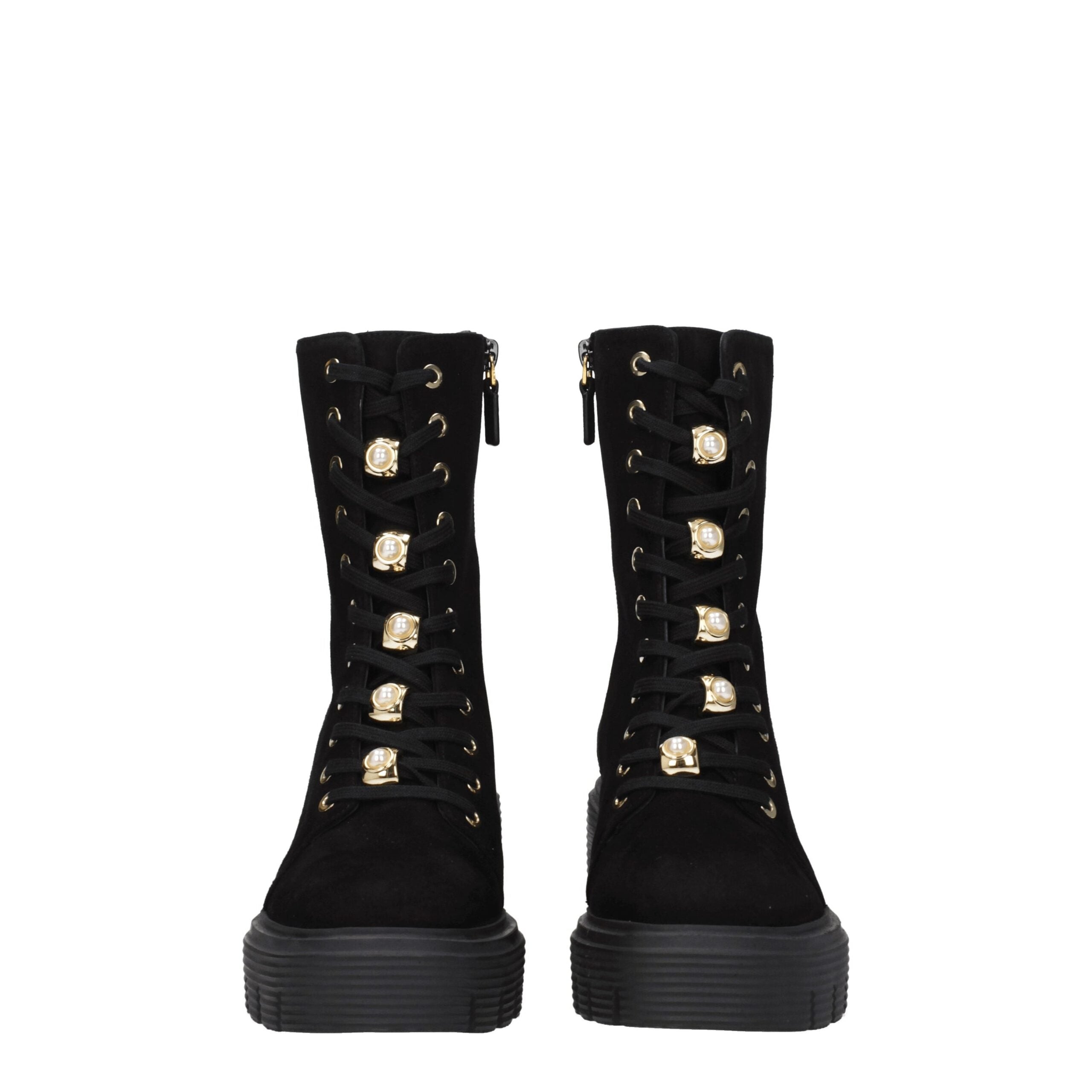 Bottines Stuart Weitzman en cuir noir