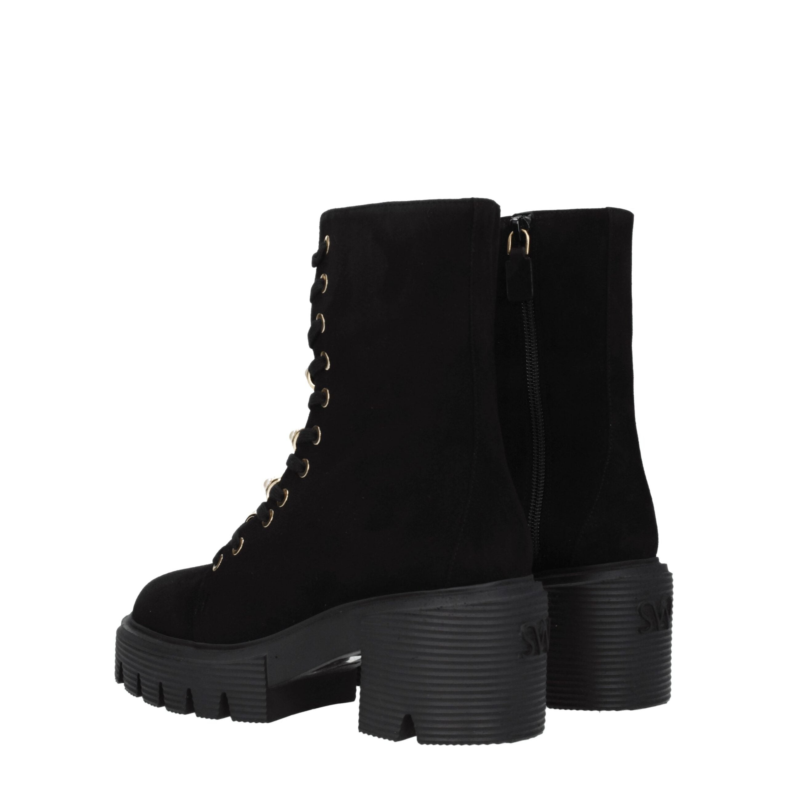 Bottines Stuart Weitzman en cuir noir