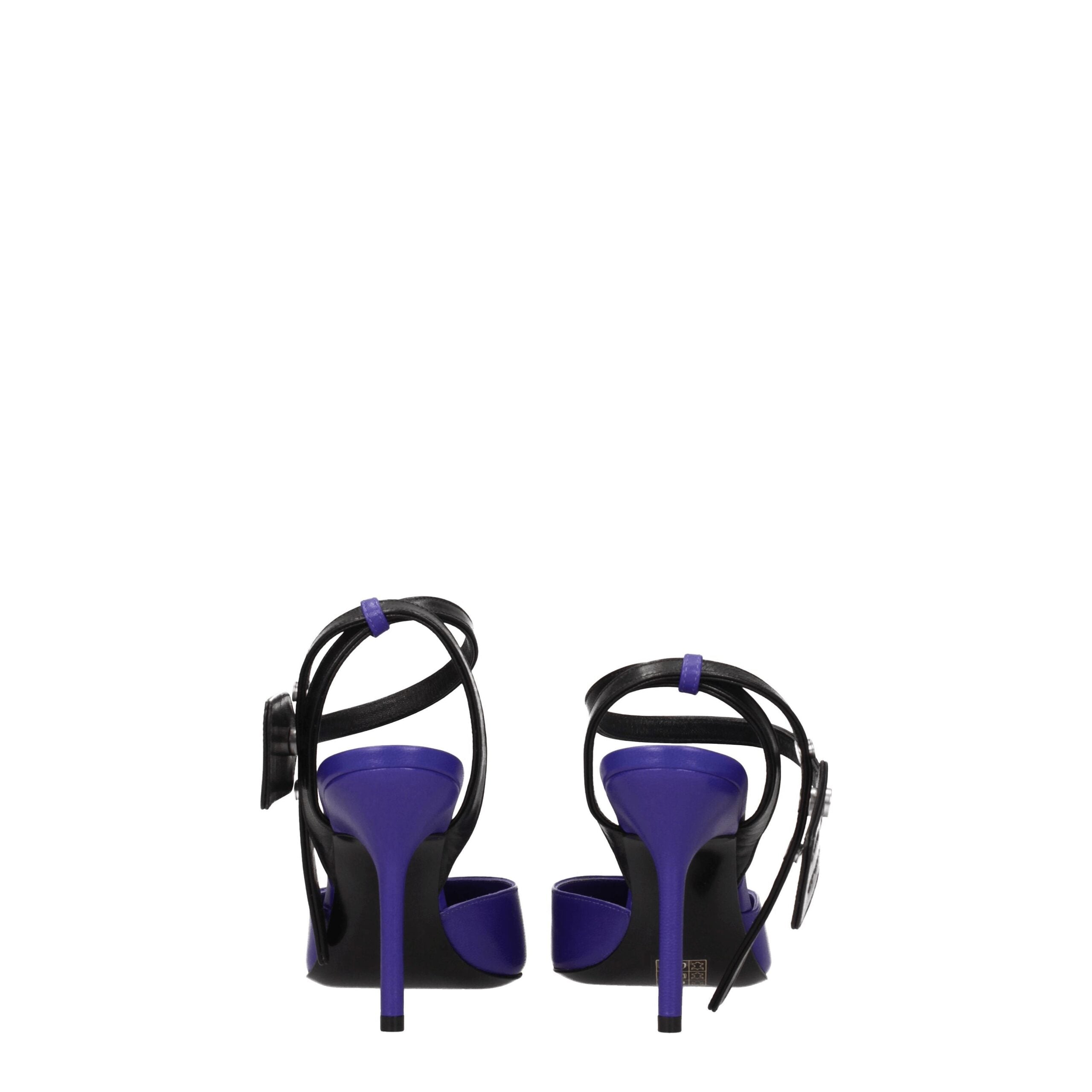 Off-White Purple Leather High Heel Pumps