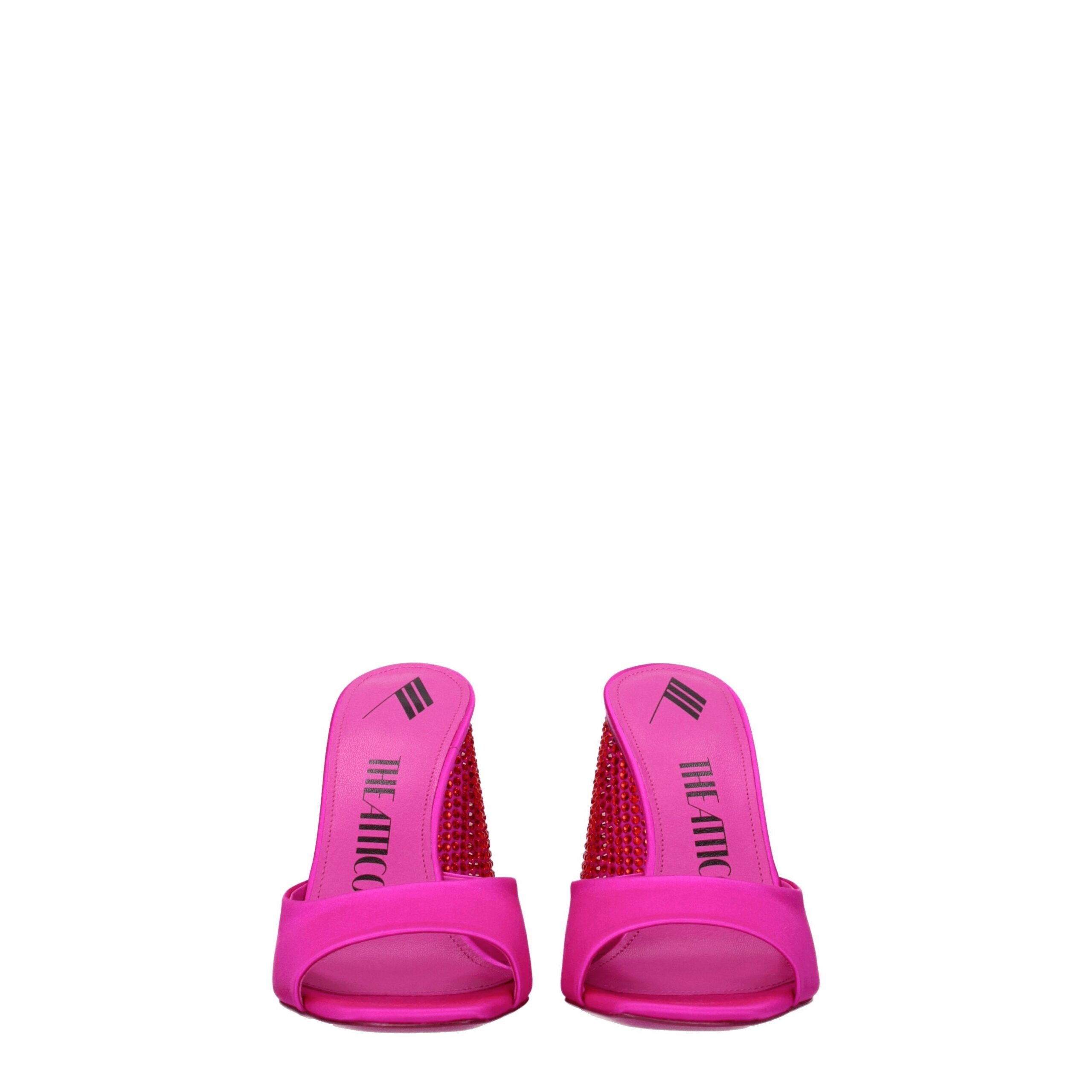 The Attico Pink Satin Platforms