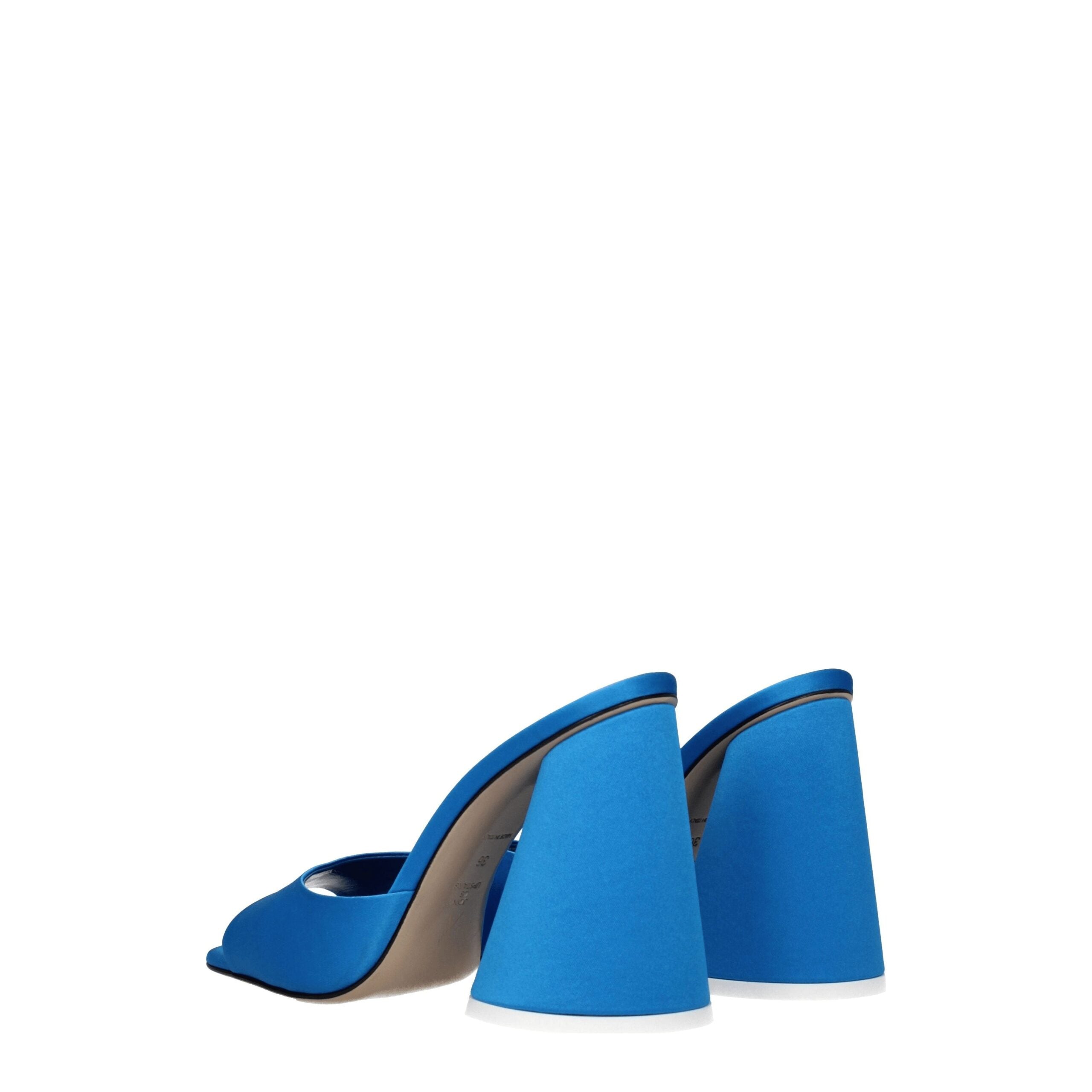 The Attico Light Blue Satin Platforms