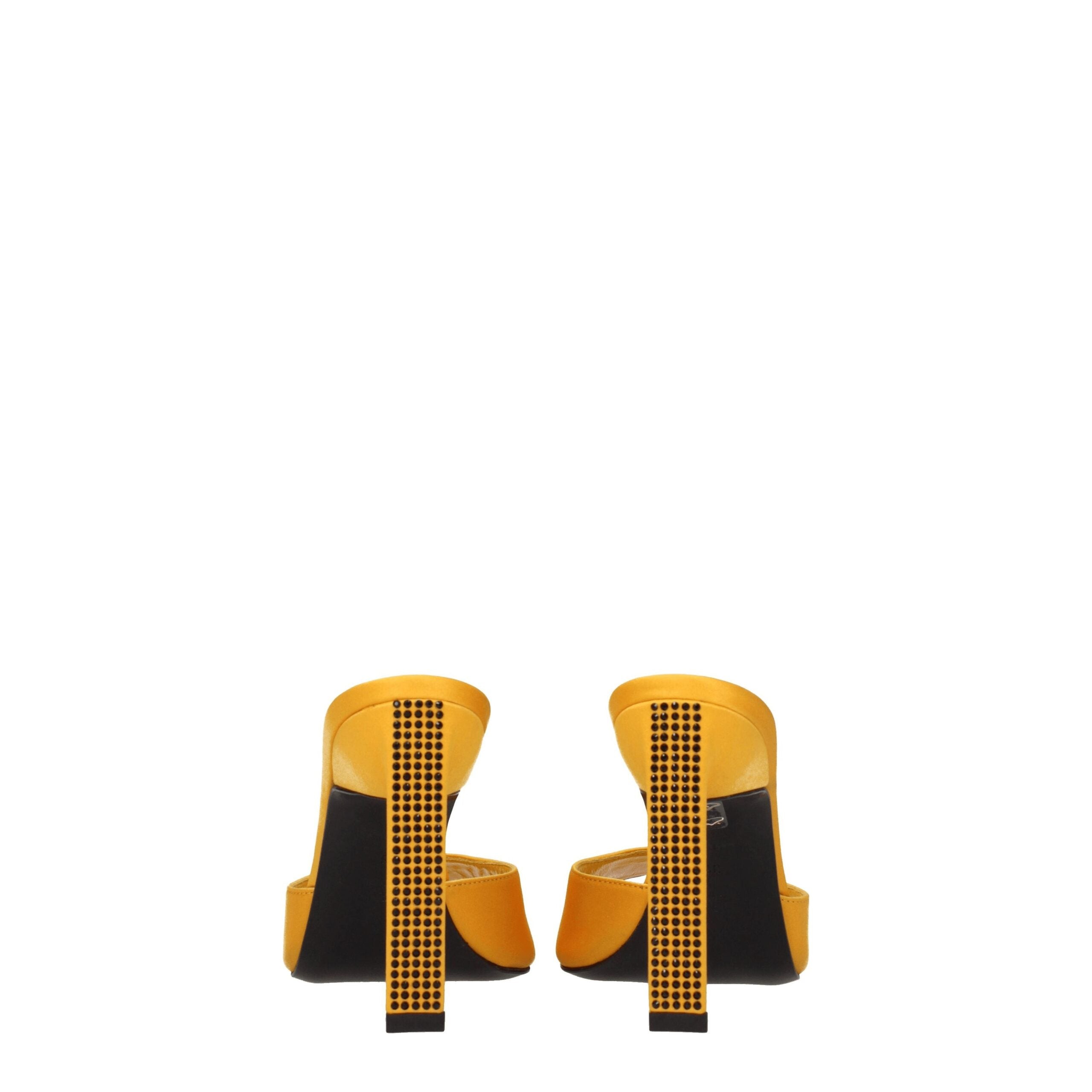 The Attico Orange Satin Stiletto Heels Sandals