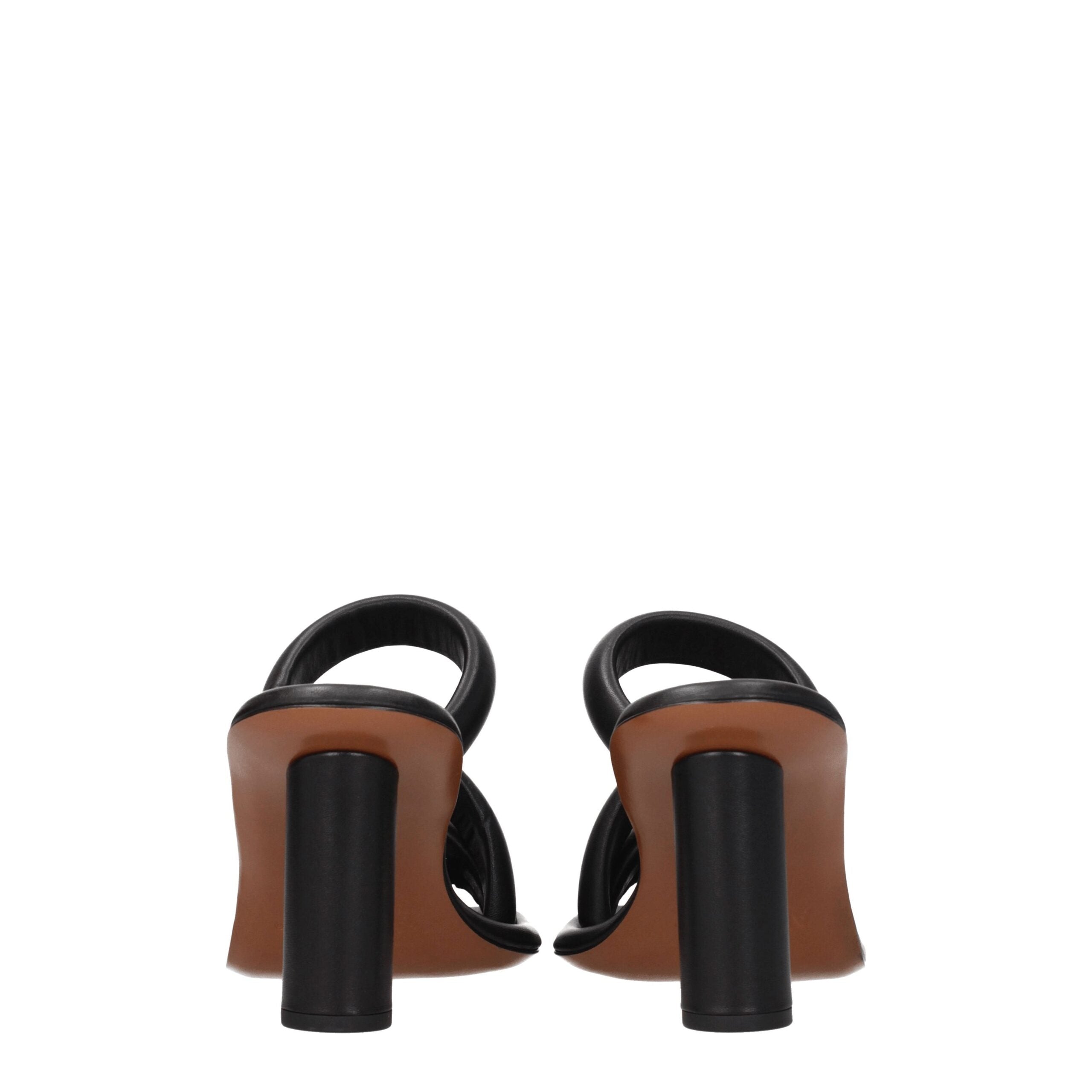 Ambush Black Leather Stiletto Heels Sandals