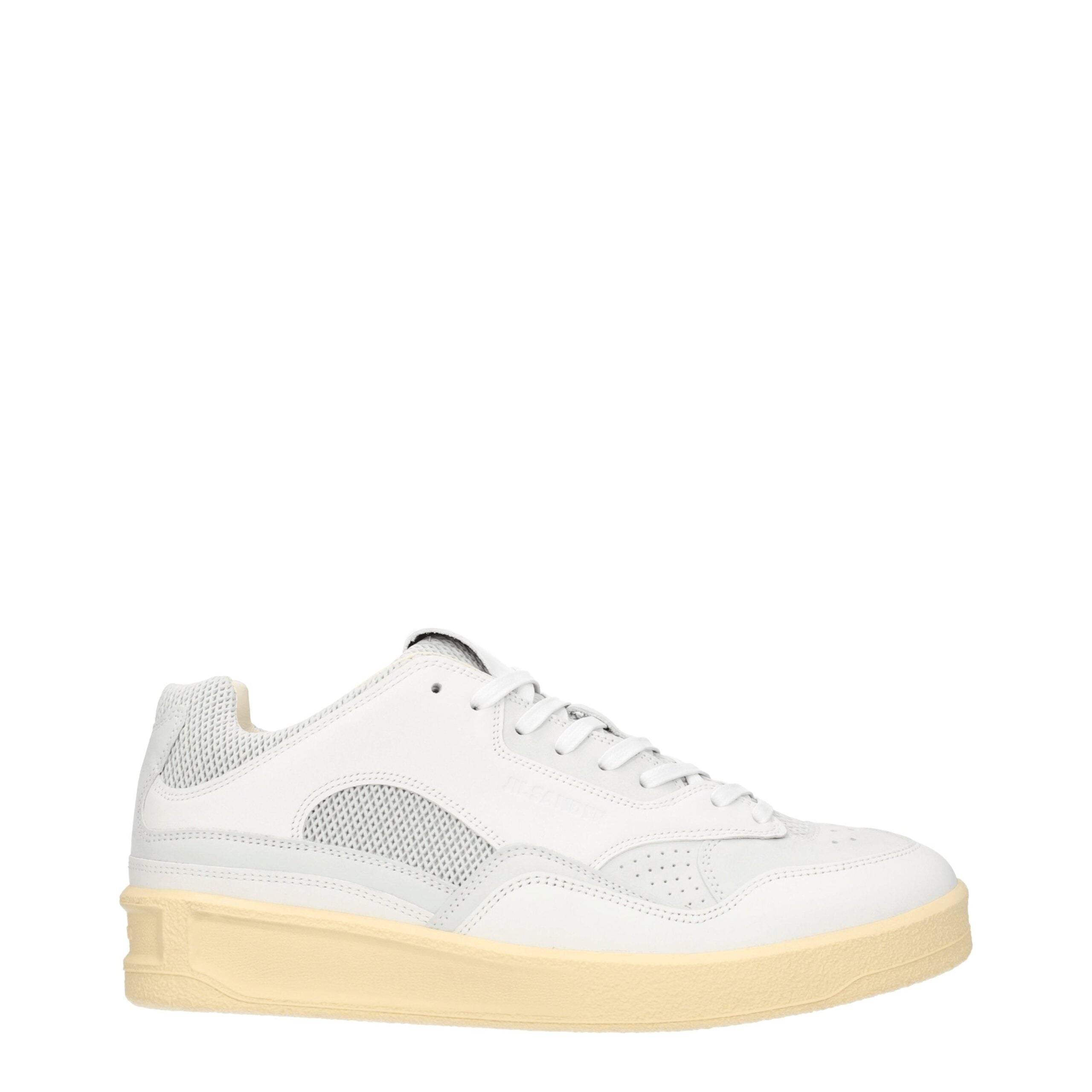 Jil Sander White Leather Low Tops