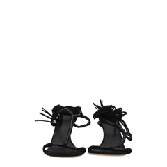 Isabel Marant Black Leather Stiletto Heels Sandals