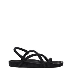 Isabel Marant Black Leather Flat Sandals