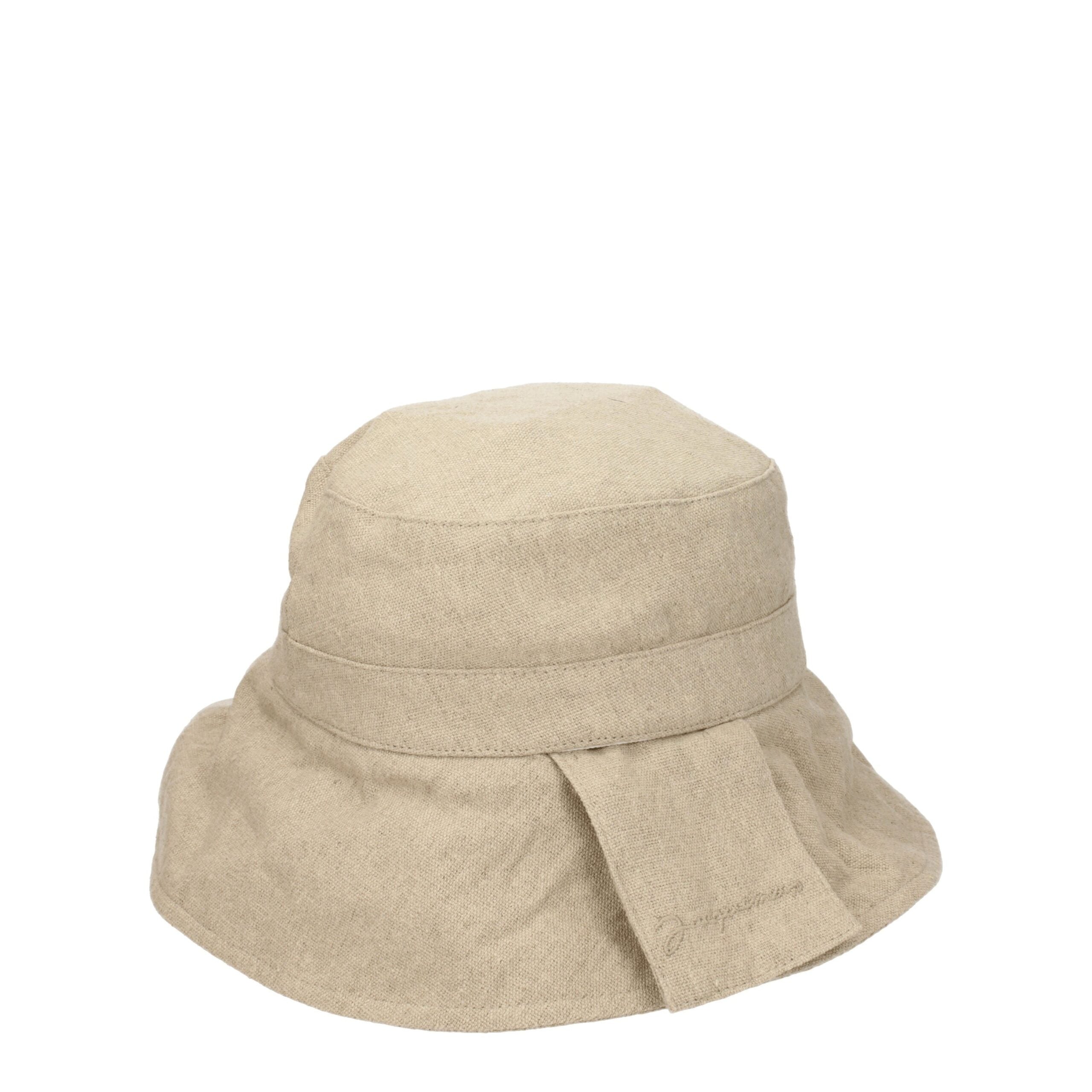 Chapeaux bob en lin beige Jacquemus