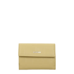 Jil Sander Yellow Leather Wallets