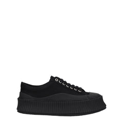 Baskets épaisses en tissu noir Jil Sander