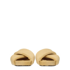 Jil Sander Beige Horsehair Slippers Sandals
