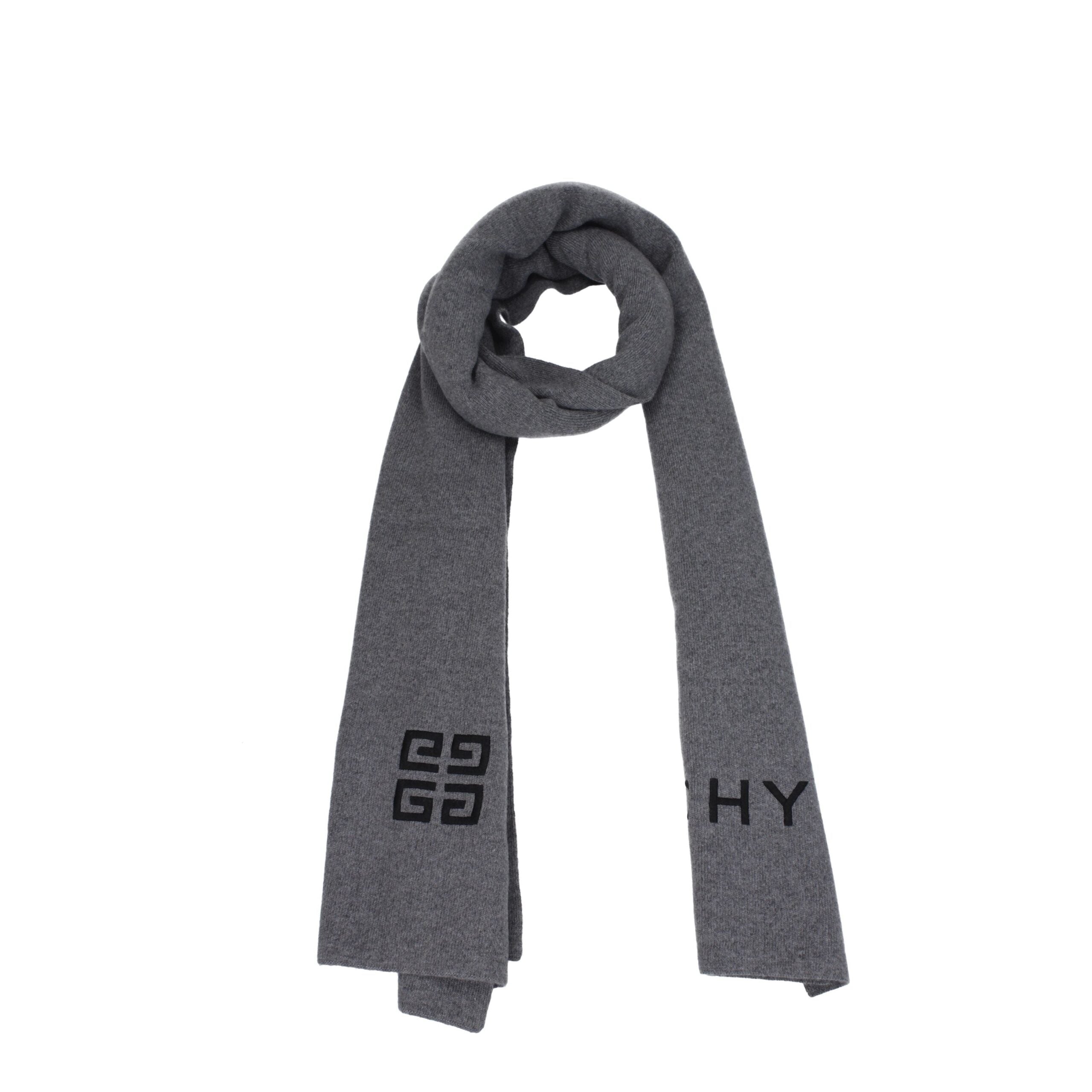 Givenchy Gray Wool Scarves