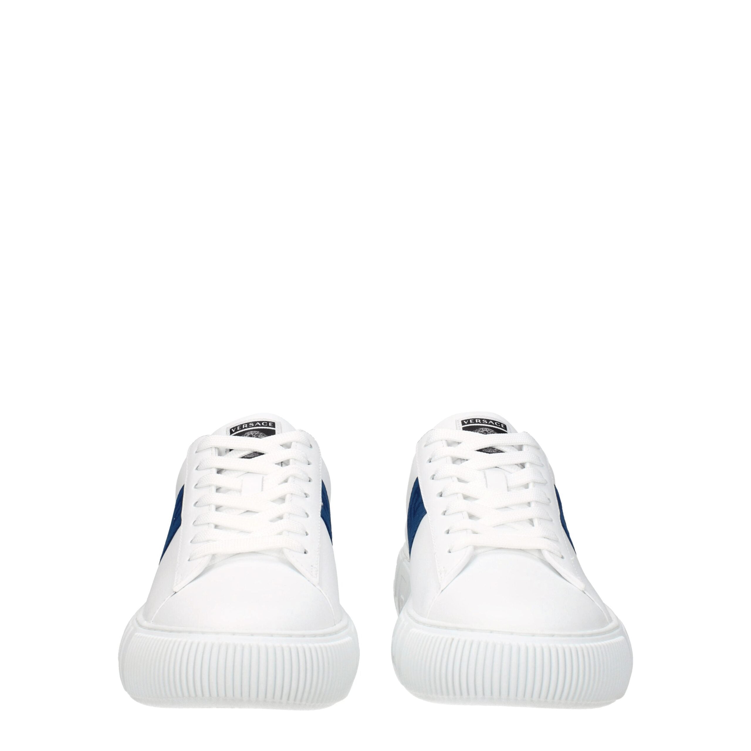 Versace White Leather Low Tops