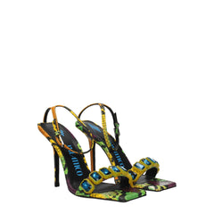 The Attico Multicolor Leather Stiletto Heels Sandals