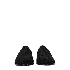 Dolce & Gabbana Black Velvet Slip-On Loafers