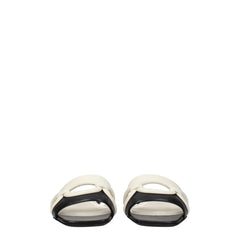 Valentino Garavani Black Leather Slippers Sandals