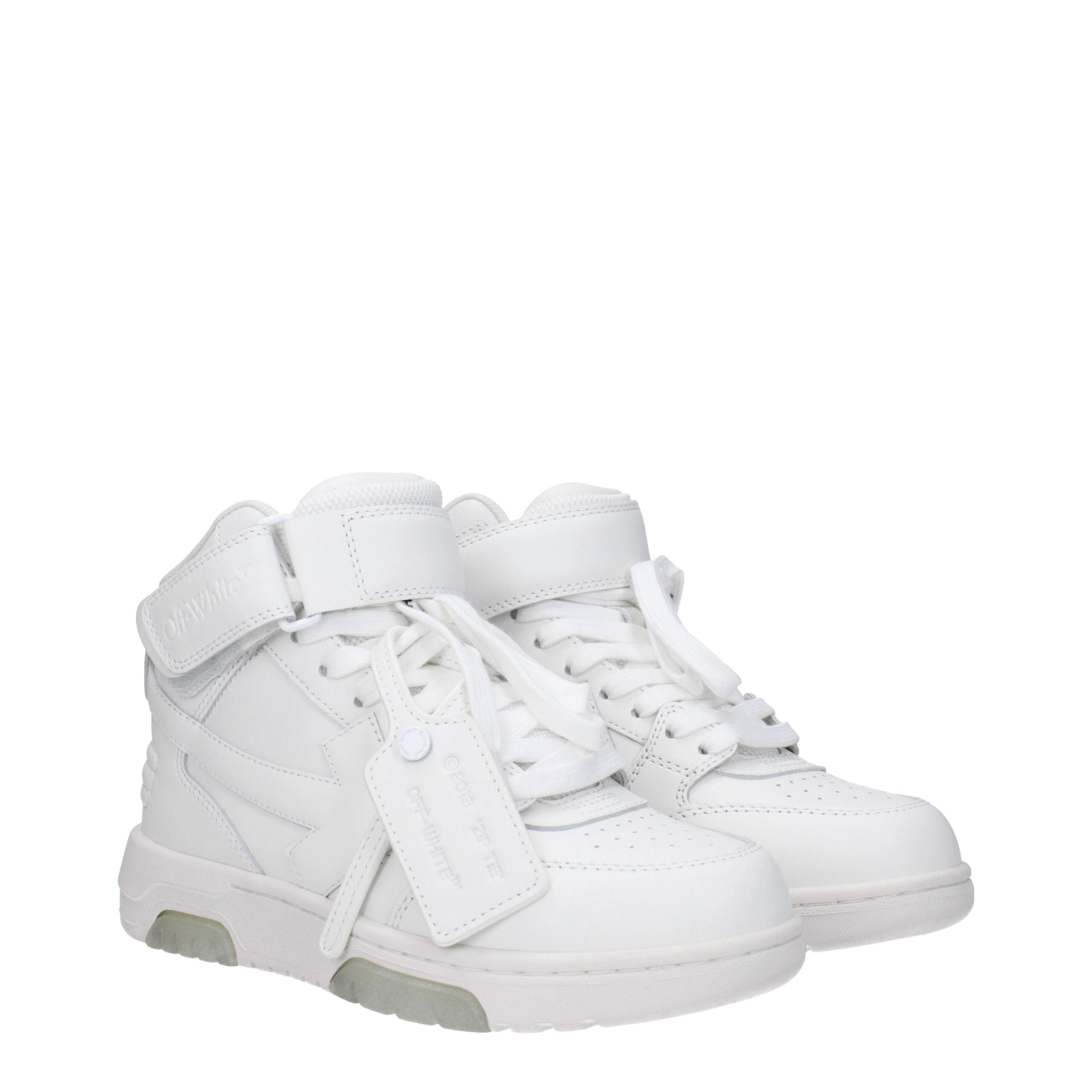 Off-White White Leather High Tops