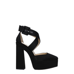 Jimmy Choo Black Satin Platforms