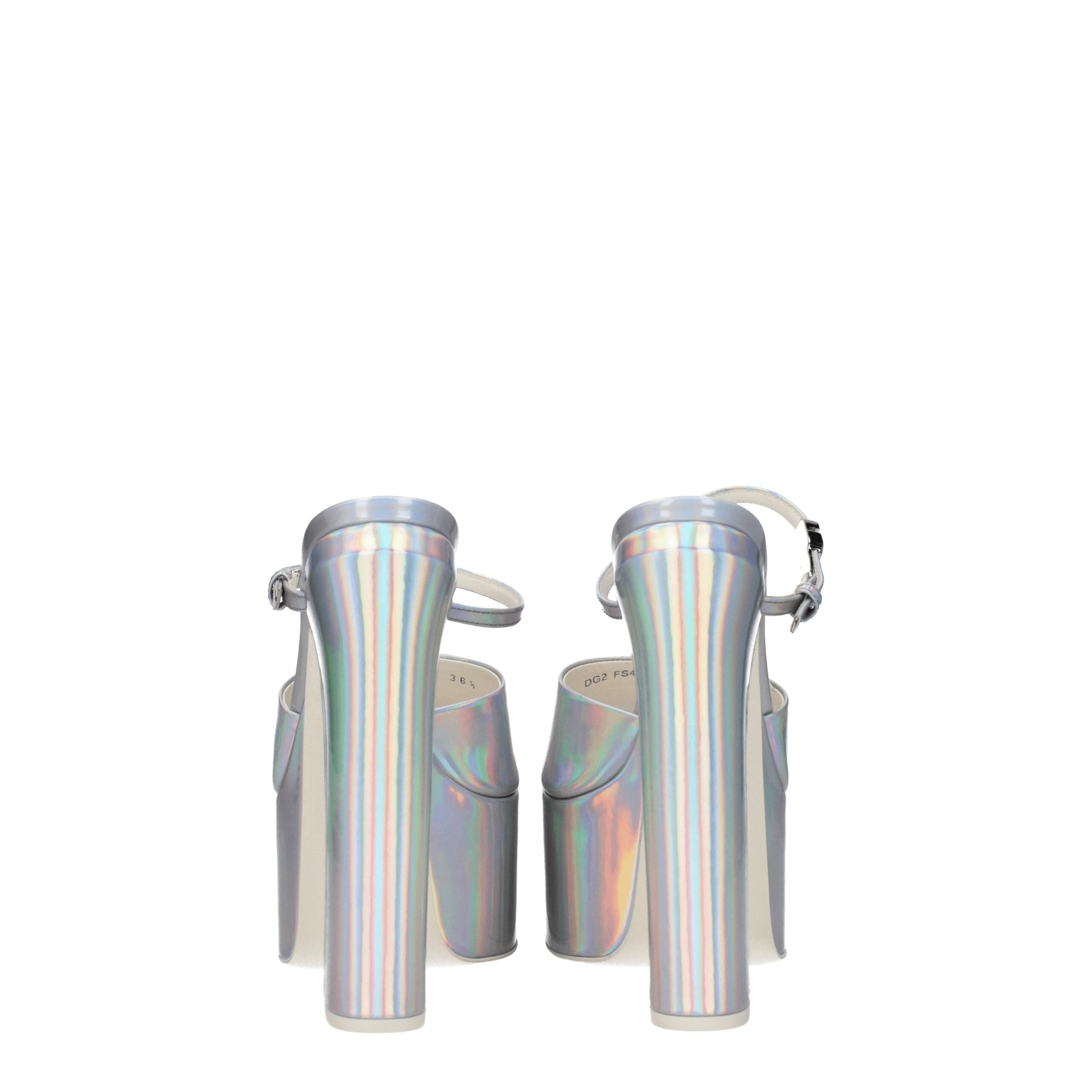 Valentino Garavani Gray Leather Platforms