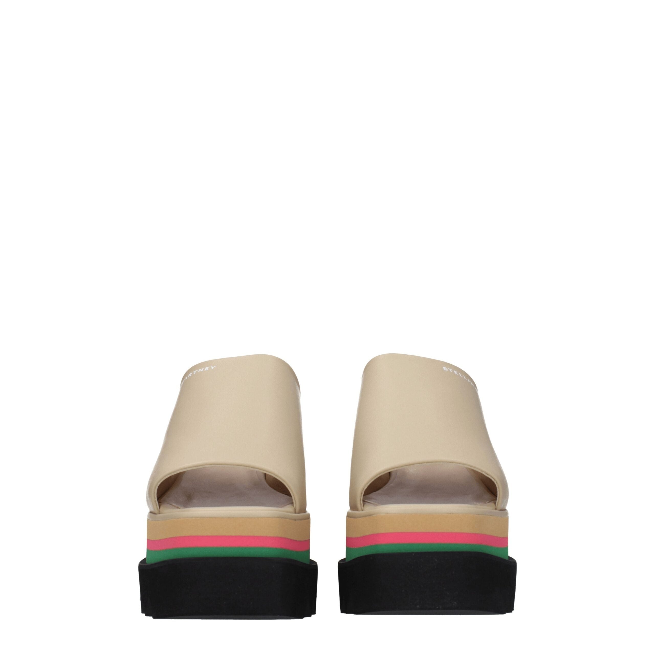 Stella McCartney Beige Leather Slippers Sandals