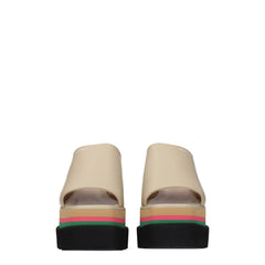 Stella McCartney Beige Leather Slippers Sandals