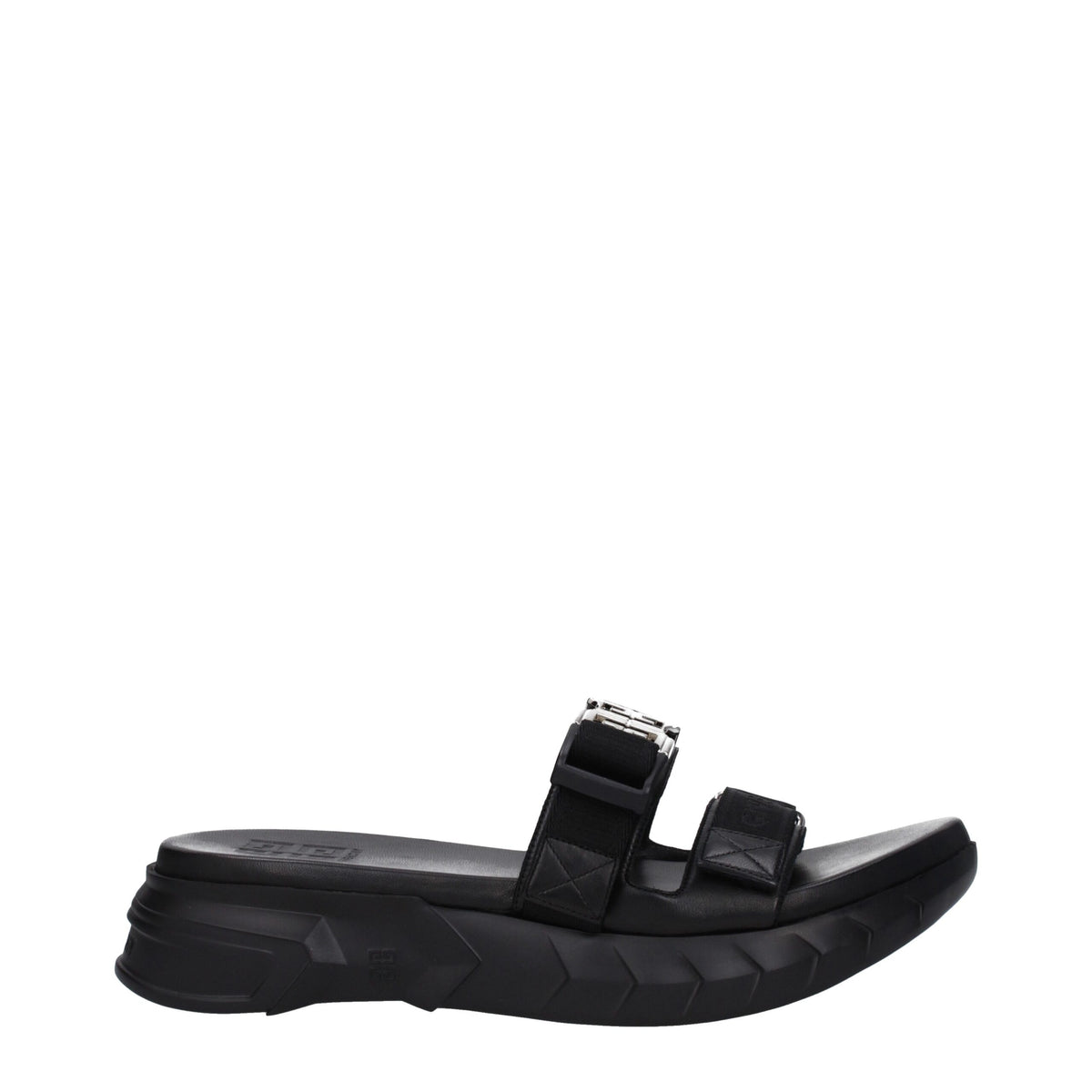 Givenchy Black Fabric Slippers Sandals