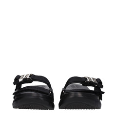 Givenchy Black Fabric Slippers Sandals