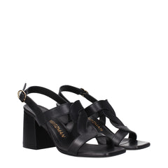 Stuart Weitzman Black Leather Platforms