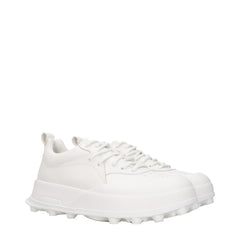 Jil Sander Weiße Leder-Sneaker