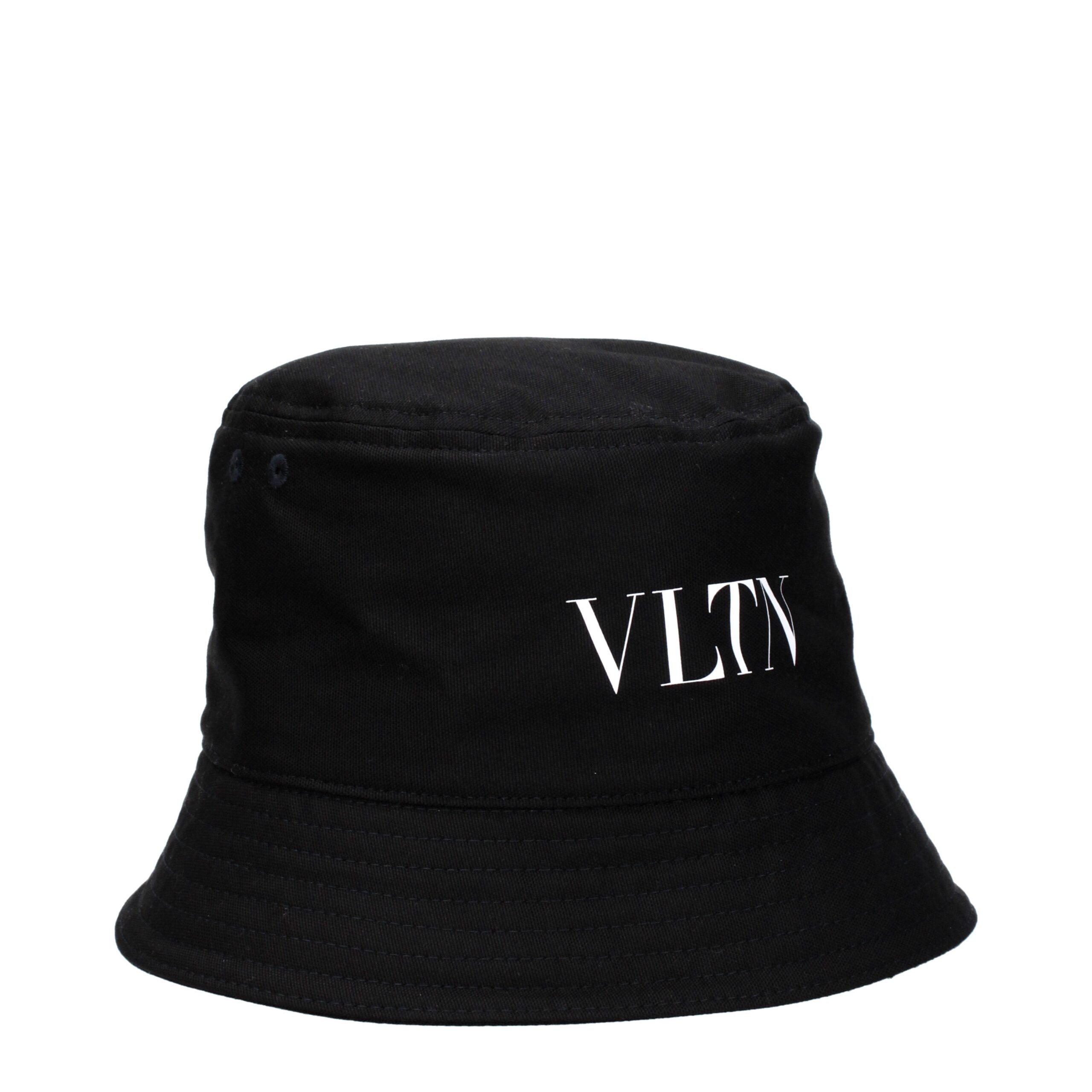 Valentino Garavani Black Cotton Bucket Hats
