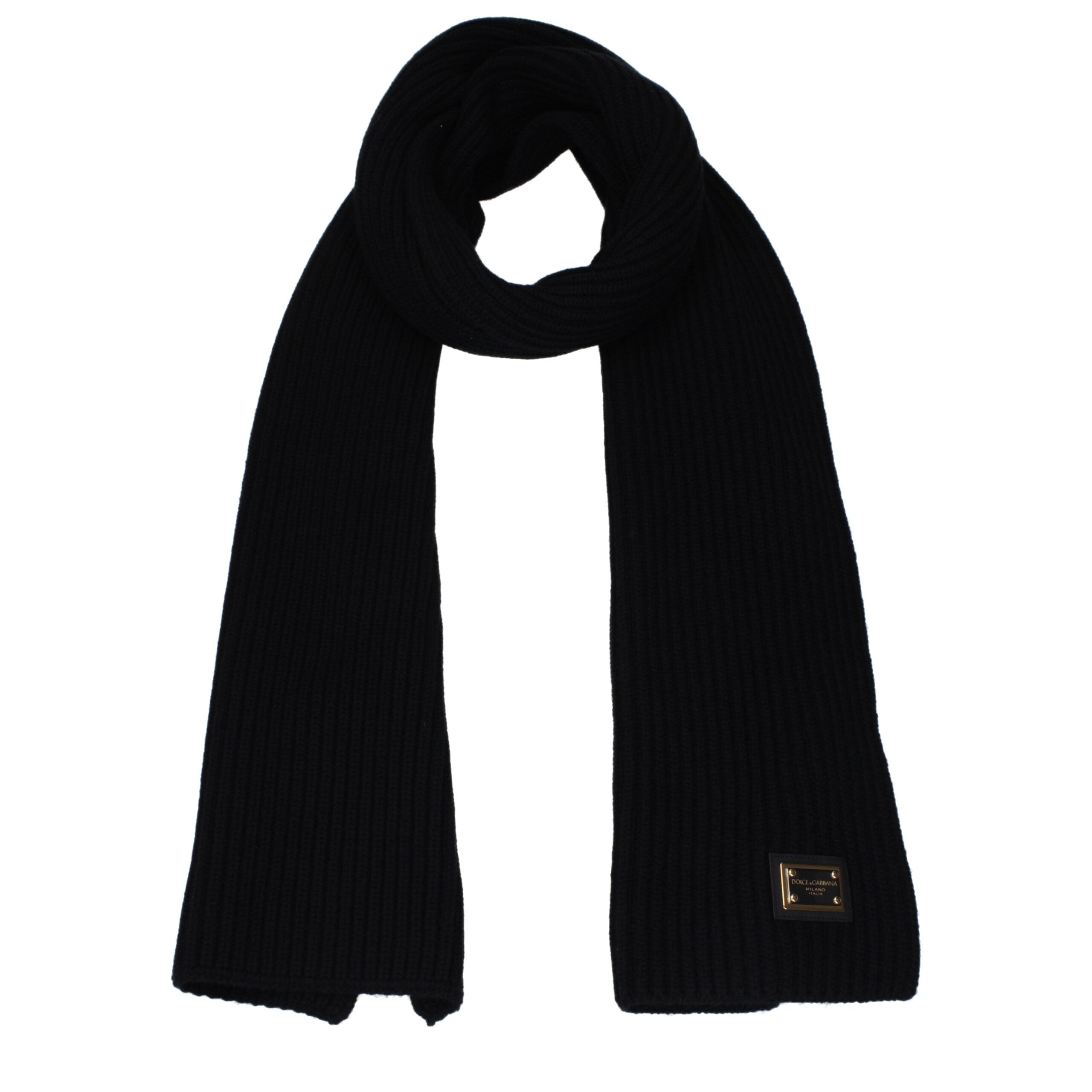 Dolce & Gabbana Black Cashmere Scarves