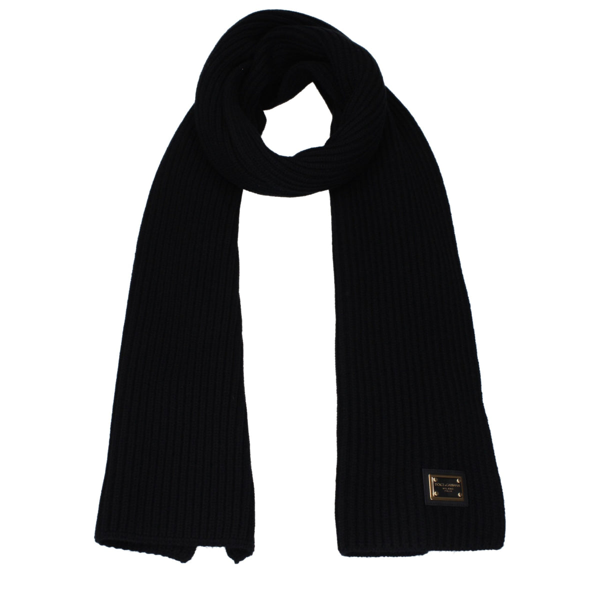 Dolce & Gabbana Black Cashmere Scarves