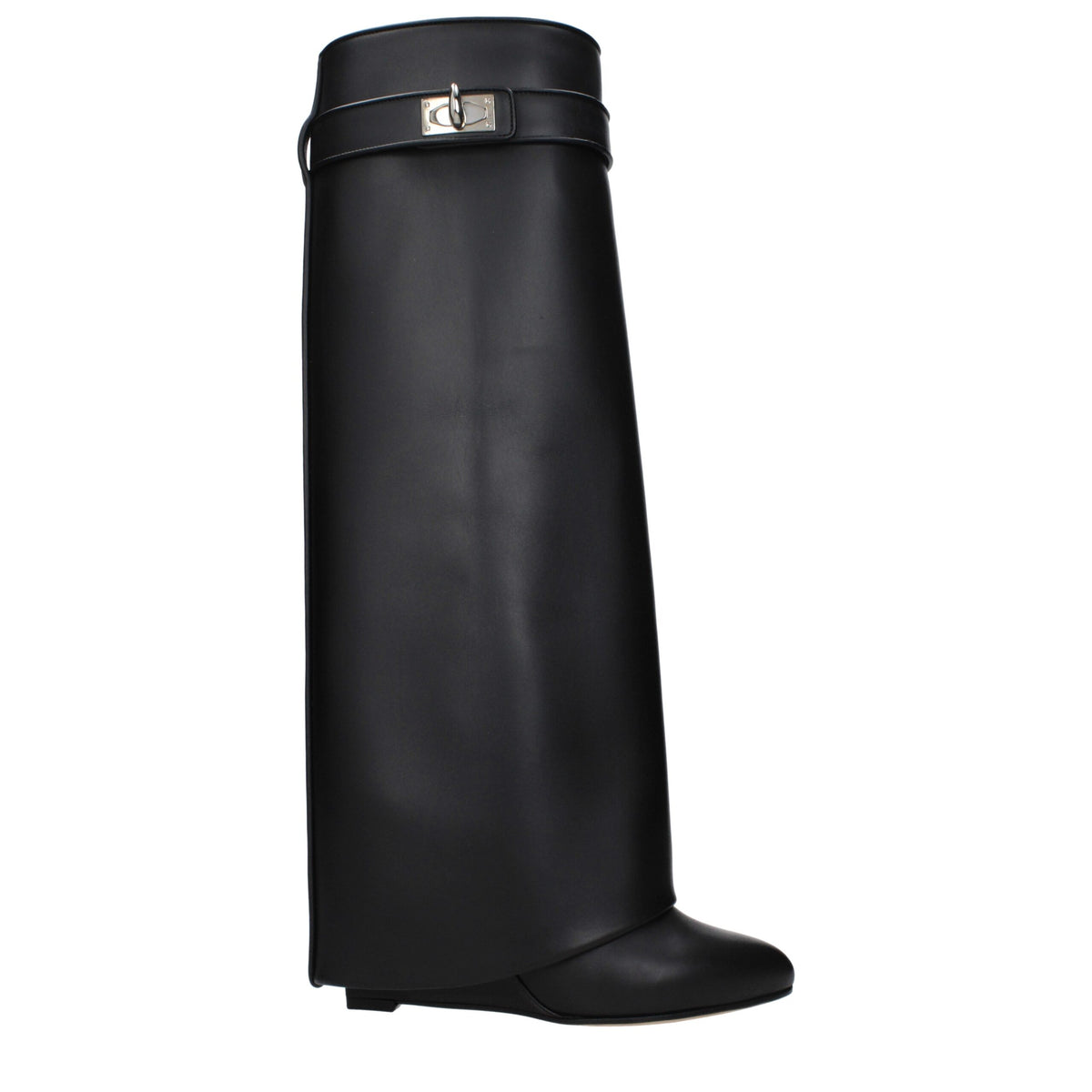 Schwarze Lederstiefel von Givenchy