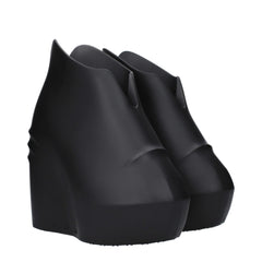 Givenchy Black Cotton Wedges Sandals