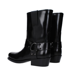 Valentino Garavani Black Leather Ankle Boots