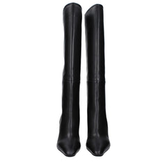 Jacquemus Black Leather High Heel Boots