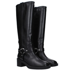 Stuart Weitzman Black Leather High Heel Boots