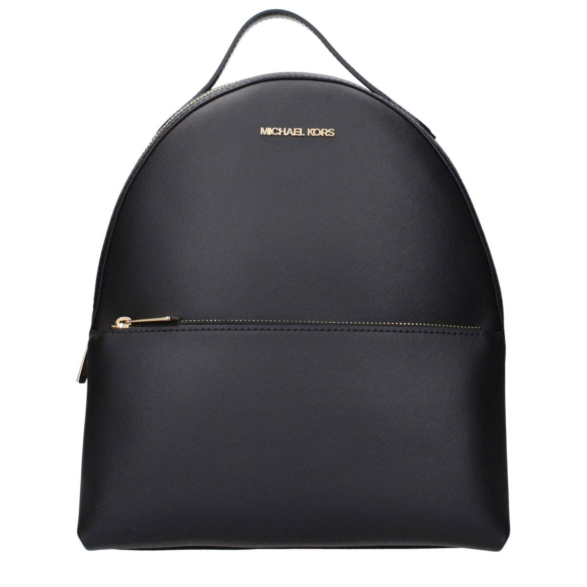 Michael Kors Black Leather Backpacks