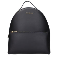 Michael Kors Black Leather Backpacks